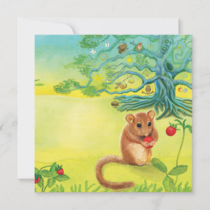 Hazel Dormouse Manger Fraise Sauvage
