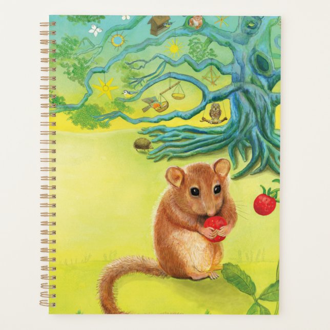 Hazel Dormouse Manger Fraise Sauvage (Devant)