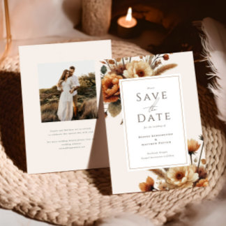 Hazelwood Fall Floral Wedding Enregistrer la date