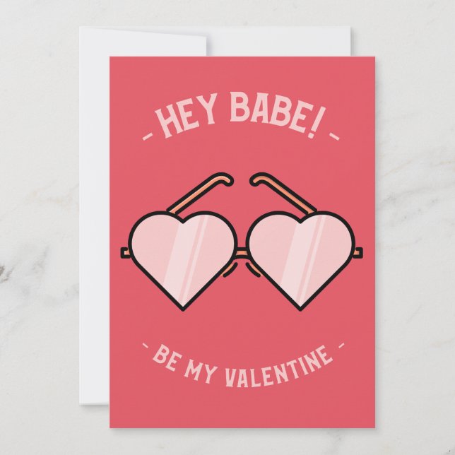 Hé Bébé ! Carte de la Saint-Valentin (Devant)