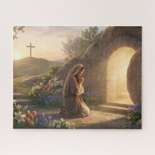 He Is Risen: Empty Tomb Easter Jesus Jigsaw Puzzle (Horizontal)