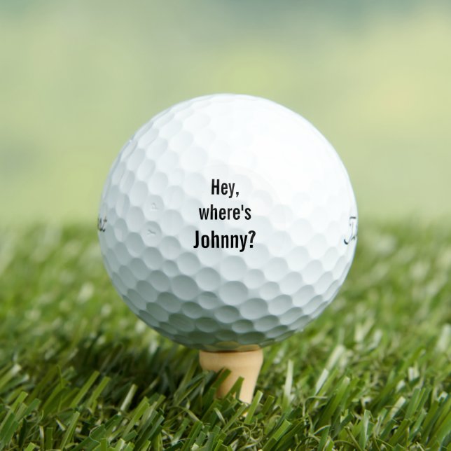 Hé, où sont les balles de golf Titleist Pro V1Golf (T-shirt Insitu)