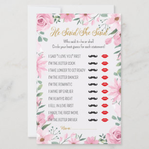 He Said, She Said Love in Bloom Shower Game