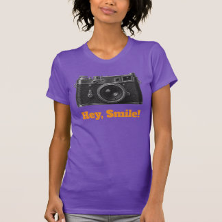 Hé, Sourire ! T-Shirt pour Femmes Appareil Photo