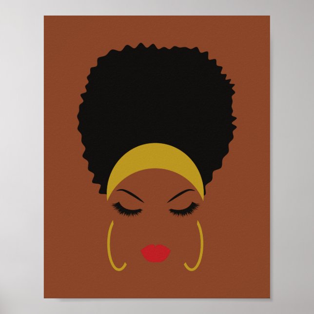 Headband & Afro Puff Poster Art (Devant)