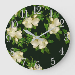 Heade Magnolia Fleur Fleurs Fleurs Horloge Mur