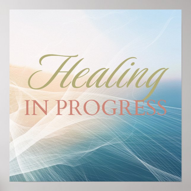 Healing in Progress Poster – Minimalist Inspiratio (Devant)