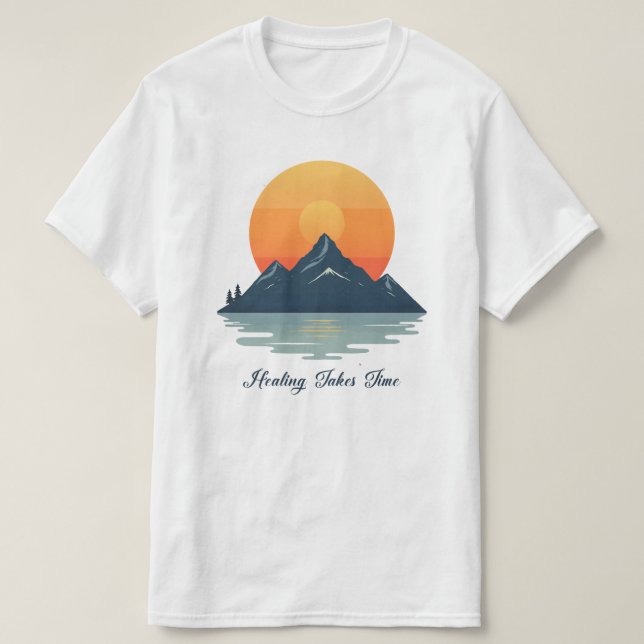 Healing Takes Time" Script Font T-Shirt | Minimali (Design devant)