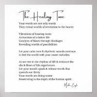 Healing Tone Sound Poster poster décoration murale
