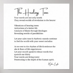 Healing Tone Sound Poster poster décoration murale