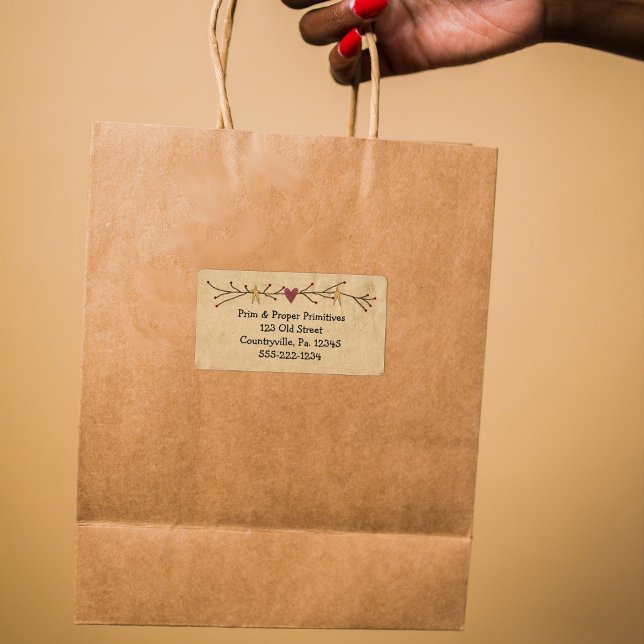 Heart And Stars Étiquette d'entreprise ou de produ (Créateur téléchargé)