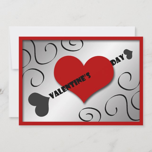 Heart & Arrow Valentine's Day fêtes Invitations (Devant)
