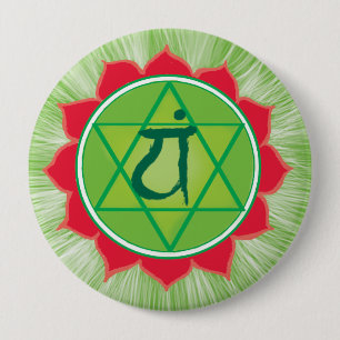 Heart Chakra Anahata Giant Round Badge