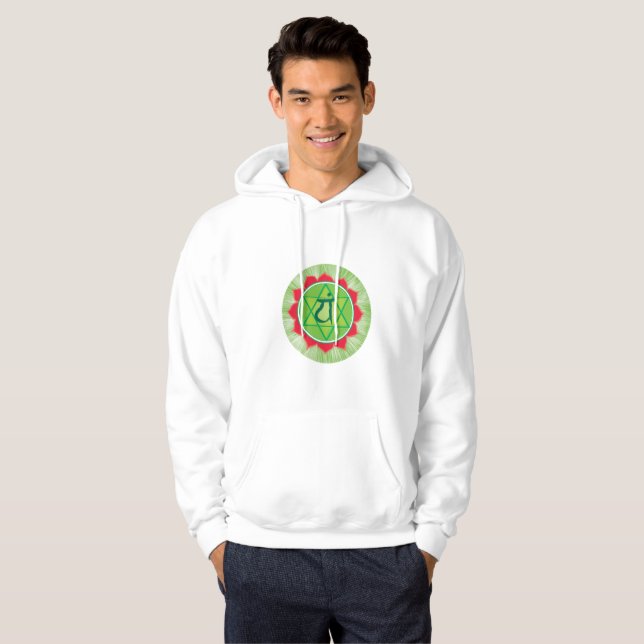 Heart Chakra Anahata Homme Sweat - shirt à capuche (Devant entier)