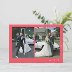 Heart Duo Red Valentine's day Carte photo