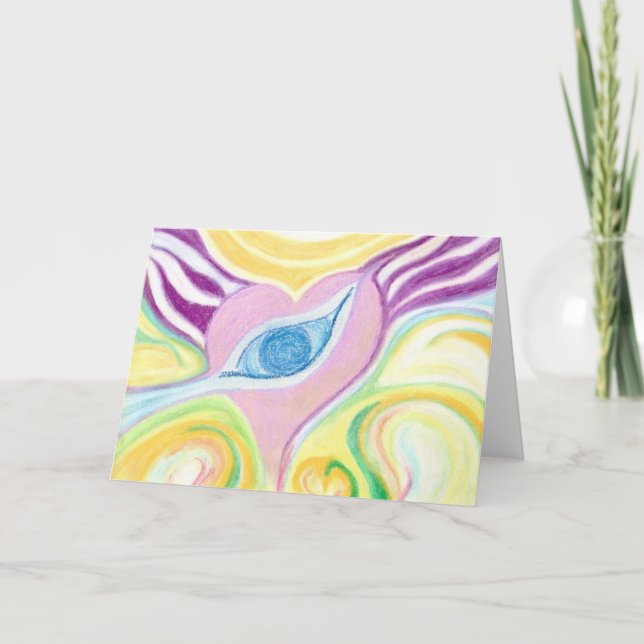 Heart Eye Art Design Carte de voeux avant et arriè (Devant)