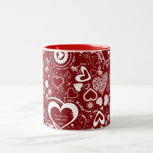 Heart Love Doodles Coffee Mug (Centre)