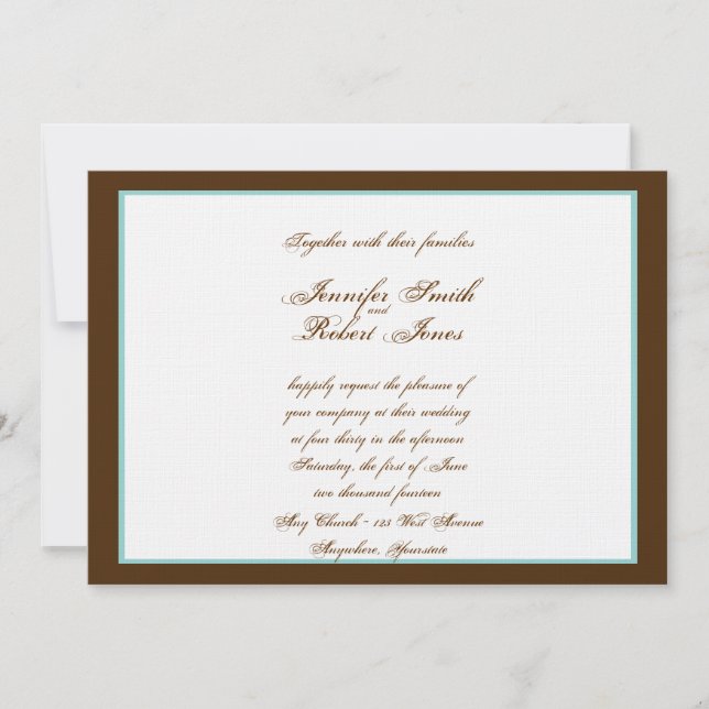 Heart Love Knot Western Faire-part de mariage (Devant)