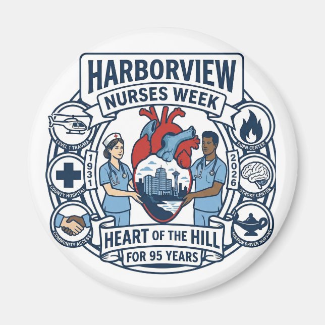 Heart of the Hill Magnet (Design A) (Devant)