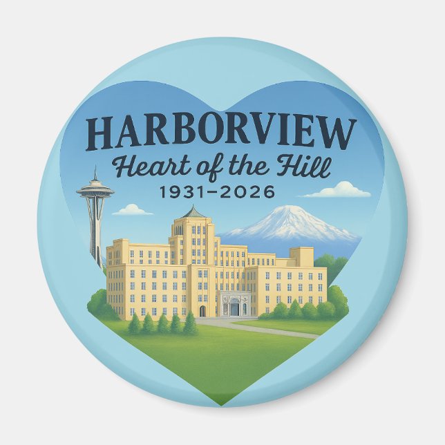 Heart of the Hill Magnet (design B) (Devant)