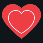 Heart Stickers<br><div class="desc">Heart shape stickers are shown in red and white.</div>