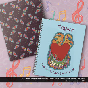 Heart the Beat Doodles for Music Lovers Blue