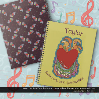 Heart the Beat Doodles for Music Lovers Yellow