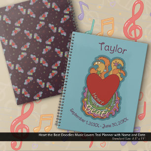 Heart the Beat Doodles pour les mélomanes Turquois