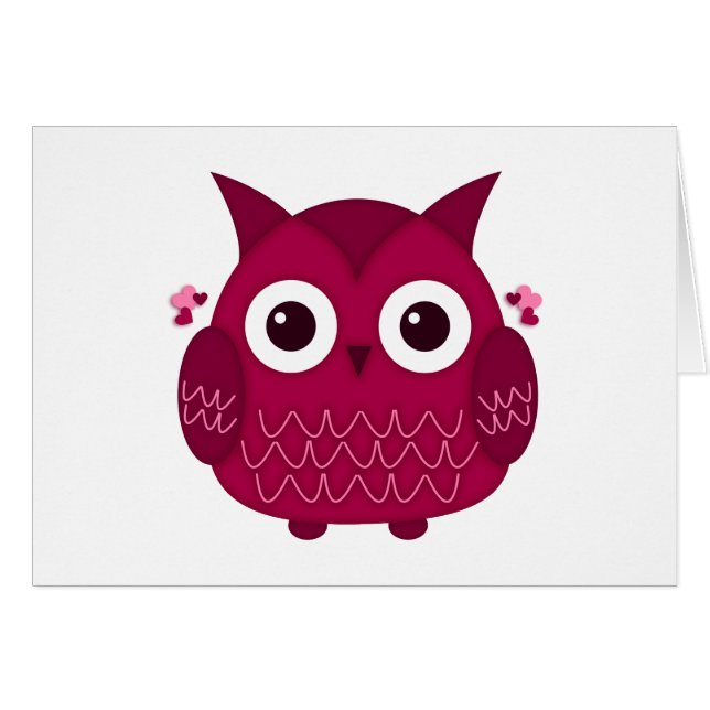 Heart the Pink Owl (Devant horizontal)