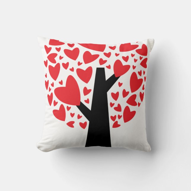 Heart Tree Valentine's Day Coussin (Recto)