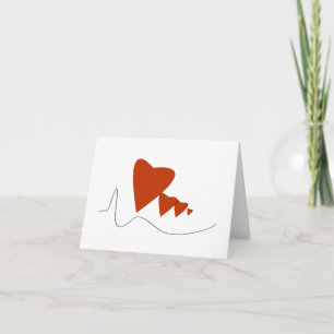 Heartbeats - Carte Note - Large personnalisable