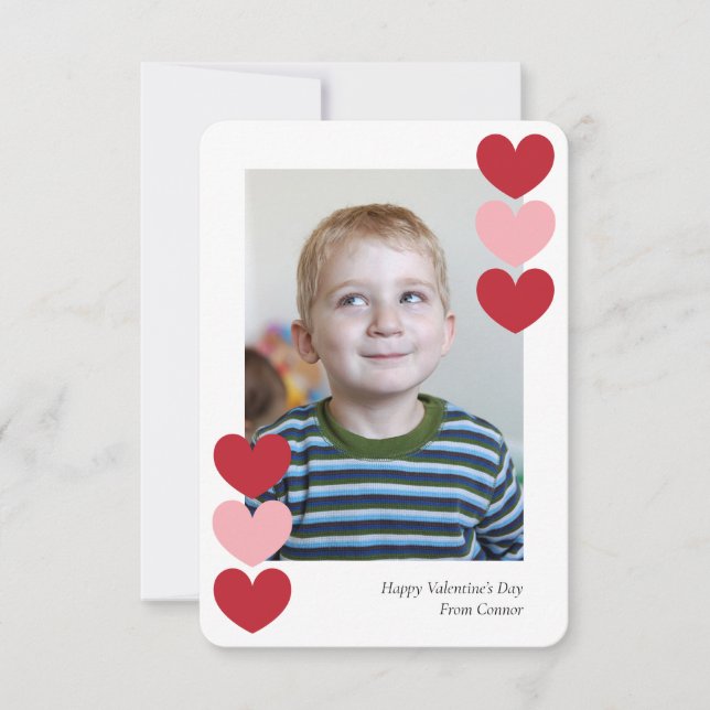 Hearts Classroom Photo Valentines cartes (Devant)