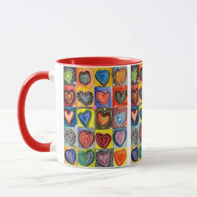 "Hearts Galore !" Beverage Mug (Gauche)