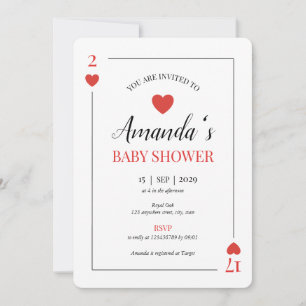 Hearts Jouer Carte Saint Valentin Baby shower