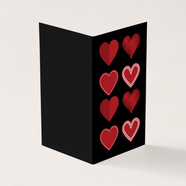 Hearts Platonic Valentine Carte pour notes 25pk (Outside)