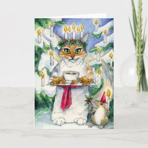 Heather en tant que carte de Noël de Santa Lucia