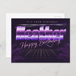 Heather Name Prénom lila Carte Anniversaire