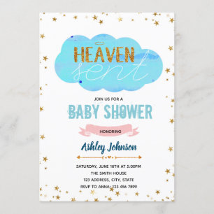 Heaven a envoyé une invitation baby shower