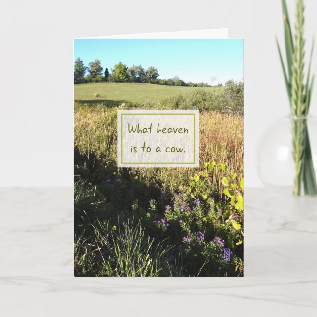 Heaven to a Cow New Country Accueil Carte de voeux (Devant)