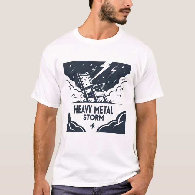 Heavy Metal Storm - T-shirt Rock (Devant)