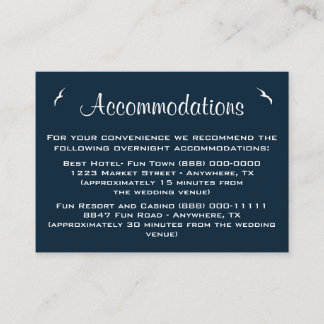 Hébergement Mariage nautique - Cartes de Réception