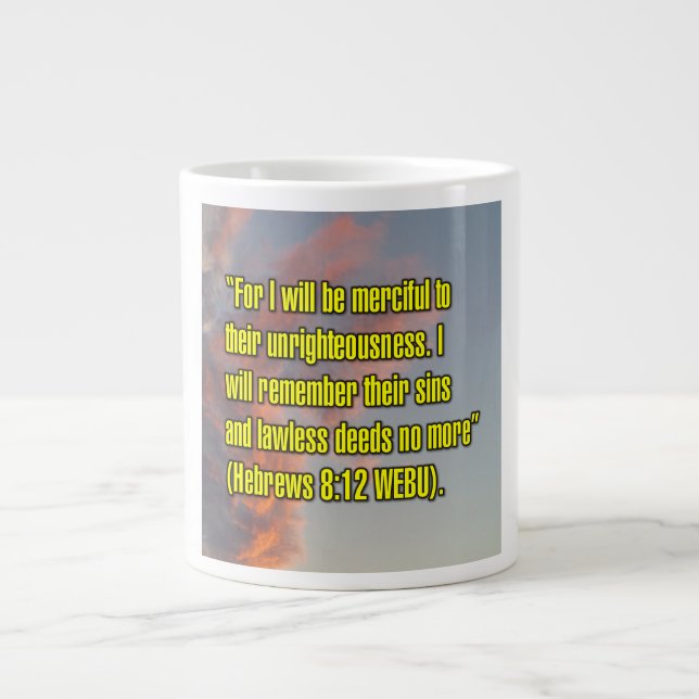 Hébreux 8:12 WEBU Mug (Devant)