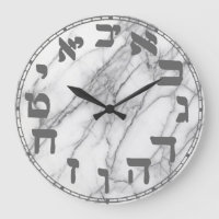 Hebrew NumbersRound Horloge