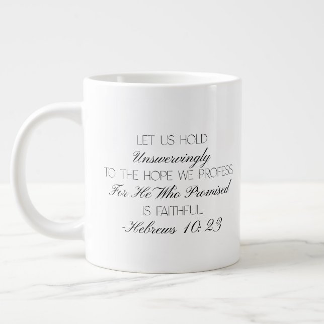 Hebrews 10:23 Hope Bible Verse Mug  (Gauche)