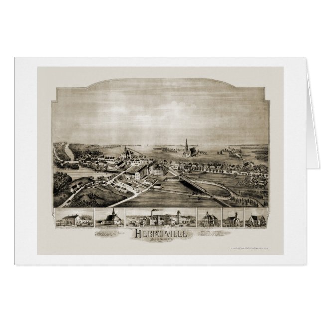 Hebronville, carte panoramique de mA - 1891 (Devant horizontal)