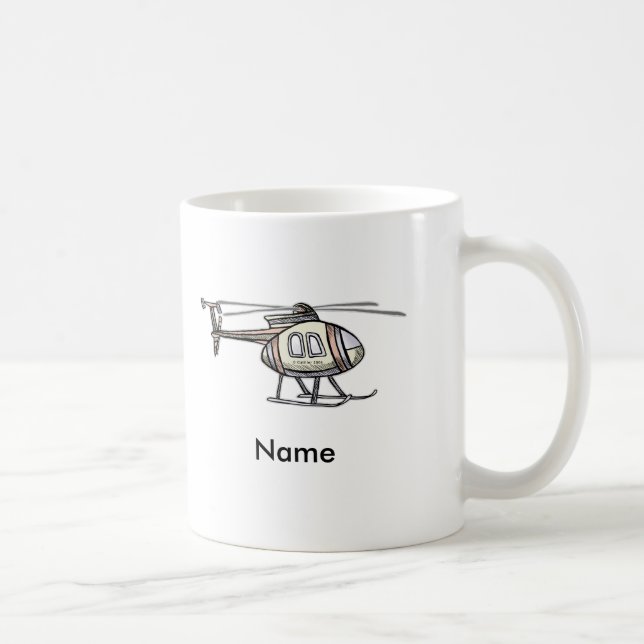 Hectic Helicopter nom personnalisé Mug (Droite)