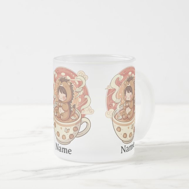 Hedgehog Heat Reveal Magic Coffee Mug (Devant droit)
