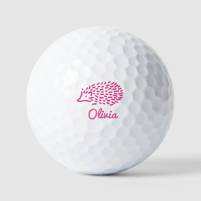 Hedgehog mignon Adorable jolie balle de golf rose (Recto)