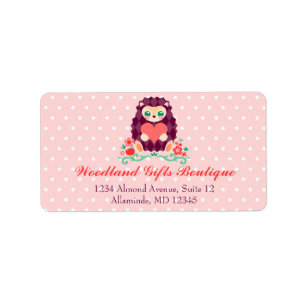 Hedgie mignon avec le coeur - étiquettes de