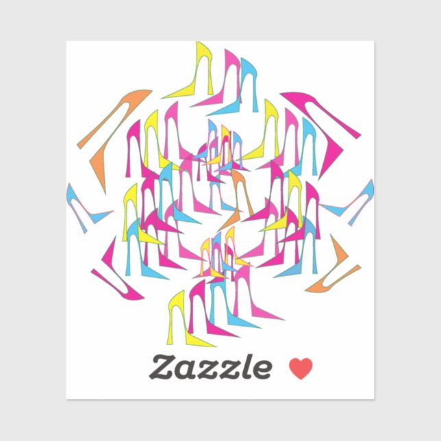 HEEL SWIRL Sticker Colorful Fashion-Inspired Shoes (Feuille)